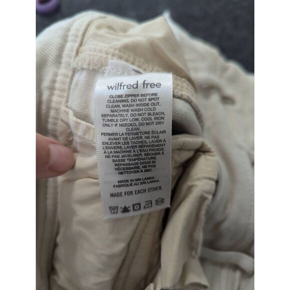Wilfred Free Maeve Cargo Pants women's size 2 cream utility minimalist - Picture 10 of 11